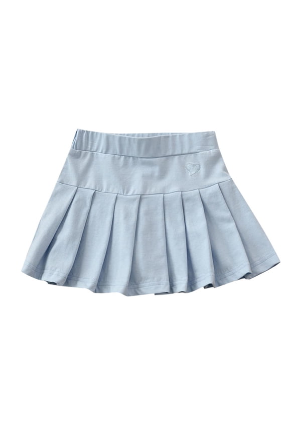 Toddler Girls Pleated Skort High Waisted Athletic Skirt with Liner, Sizes 3-4