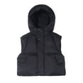 thumbnail image 1 of Kiijoy Toddler Girls Puffer Vest Sleeveless Solid Hooded Zip Up Padded Jacket, Sizes 3-4, 1 of 8