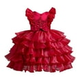 thumbnail image 1 of Kiijoy Toddler Girls Ruffle Layered Princess Dress Pageant Birthday Party Dress, Sizes 3-9, 1 of 8