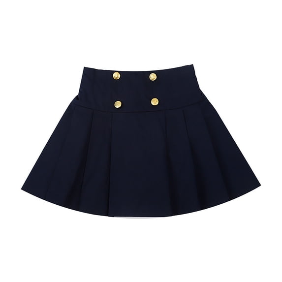 Kiijoy Toddler Girls School Pleated Skirt Casual High Waisted A Line Uniform Skirt