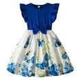 thumbnail image 1 of Kiijoy Toddler Girls Sleeveless Butterfly Print Bow Dress Summer Soft Ribbed Casual Dress, 1 of 8