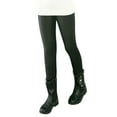 thumbnail image 1 of Kiijoy Toddler Girls Stretchy Leather Pants Solid High Waisted Tights, Sizes 2-3, 1 of 3