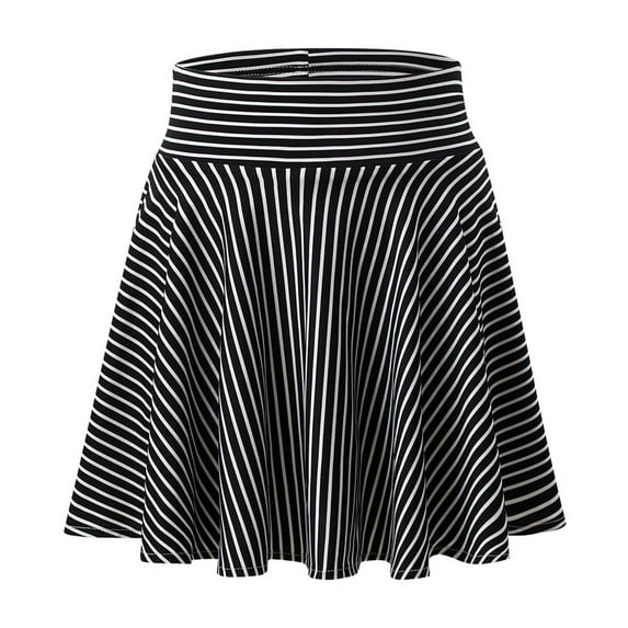 Kiijoy Toddler Girls Striped Running Tennis Skirt Casual Pull-On Pocket Sport Skorts, Sizes 3-16