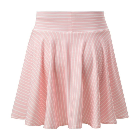 Kiijoy Toddler Girls Striped Running Tennis Skirt Casual Pull-On Pocket Sport Skorts, Sizes 3-16