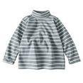 thumbnail image 1 of Kiijoy Toddler Girls Striped Thermal T-Shirt Long Sleeve Turtleneck T Shirt, Sizes 3-4, 1 of 2