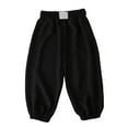 thumbnail image 1 of Kiijoy Toddler Girls Summer Lightweight Slacks Pull On Breathable Palazzo Pants, Sizes 3-4, 1 of 2