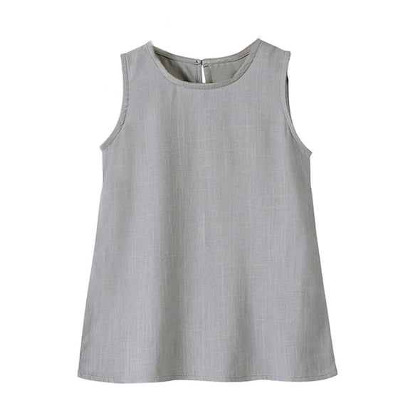 Kiijoy Toddler Girls Summer Sleeveless Play Dress Casual A Line Tank Dress Soft Sundress