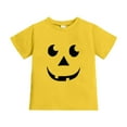 thumbnail image 1 of Kiijoy Toddler Girls T Shirt Halloween Pumpkin T-Shirt Kids Short Sleeve Tshirt, Sizes 1-2, 1 of 4
