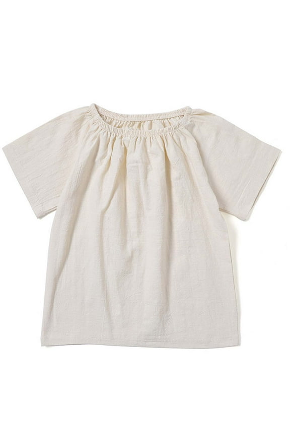 Toddler Girls T-Shirt Solid Plain Short Sleeved T Shirt, Sizes 2-3Y