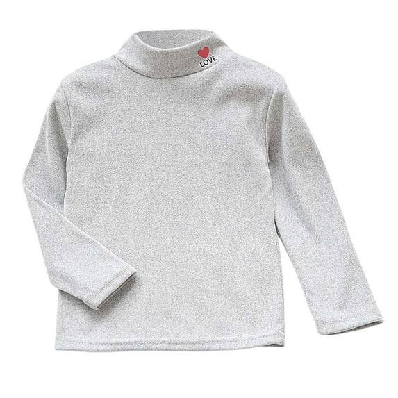 Kiijoy Toddler Girls Thermal Shirt Long Sleeve Microfleece T-Shirt Undershirt, Sizes 3-4