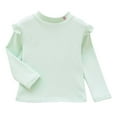 thumbnail image 1 of Kiijoy Toddler Girls Thermal Shirt Ruffle Long Sleeve High Neck T-Shirt Pullover, Sizes 3-4, 1 of 2