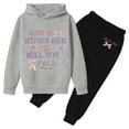 thumbnail image 1 of Kiijoy Toddler Girls Trendy Letter Print Hoodie and Jogger Pants Tracksuit, Sizes 3-14, 1 of 3