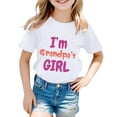 thumbnail image 1 of Kiijoy Toddler Girls Tshirt Letter Print Short Sleeve Round Neck T-Shirt Tee, Sizes 0-1, 1 of 3