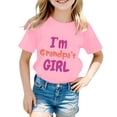 thumbnail image 1 of Kiijoy Toddler Girls Tshirt Letter Print Short Sleeve Round Neck T-Shirt Tee, Sizes 4-5, 1 of 3