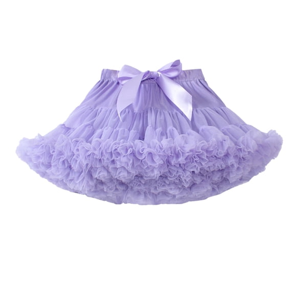 Kiijoy Toddler Girls Tutu Skirt High Waist Mesh Tulle Skirts Party Dance Pettiskirt, Purple