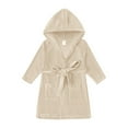 thumbnail image 1 of Kiijoy Toddler Girls Velvet Bathrobe Solid Leisure Long Sleeve Sleepwear Robe, Sizes 2-3, 1 of 3