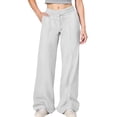 thumbnail image 1 of Kiijoy Toddler Girls Wide Leg Sweatpants Casual Athletic Straight Baggy Jogger Pants, Sizes 4-5T, 1 of 4