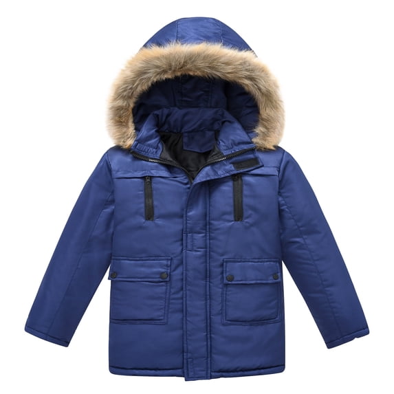 Kiijoy Toddler Girls Winter Puffer Jacket Warm Hooded Padded Outerwear Coat, Sizes 3-4