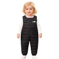 thumbnail image 1 of Kiijoy Toddler Girls Winter Padded Overalls Warm Sleeveless Jumpsuit Dungarees, Sizes 3-3.5, 1 of 4