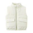 thumbnail image 1 of Kiijoy Toddler Girls Winter Vest Padded Quilted Sleeveless Jacket Warm Thickened Outerwear, 1 of 3