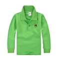thumbnail image 1 of Kiijoy Tween Boys School Uniform Long Sleeve Polo Shirt Unisex Versatile Kids T-Shirt, 1 of 3
