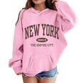 thumbnail image 1 of Kiijoy Tween Girls Hoodie New York Print Long Sleeve Hooded Sweatshirt, Sizes 12-13, 1 of 3