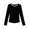 thumbnail image 1 of Kiijoy Tween Girls Long Sleeve T-Shirt Casual Solid Soft Undershirt T Shirt, Sizes 12-13, 1 of 4