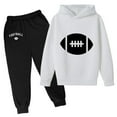 thumbnail image 1 of Kiijoy Tween Girls Outfits Football Graphic Long Sleeve Hoodie Sweatpants Set, Sizes 13-14, 1 of 3