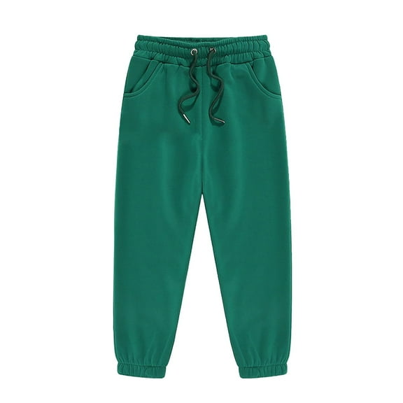 Kiijoy Tween Girls Sports Sweatpants Kids Unisex Solid Casual Jogger Pants, Sizes 12-13