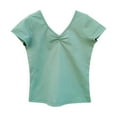 thumbnail image 1 of Kiijoy Tween Girls V Neck Short Sleeve T-Shirt Solid Casual Sports T Shirt, Sizes 11-12, 1 of 3
