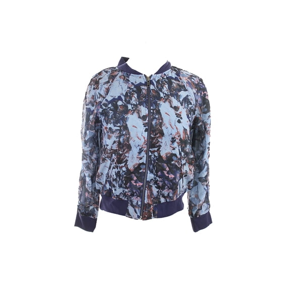 Kiind Of Womens Blue Printed Shelby Reversible Jacket S