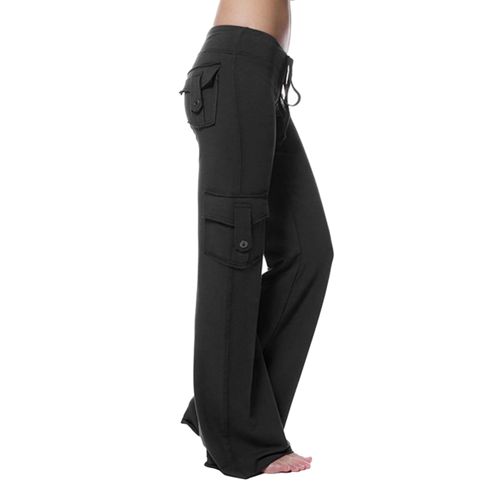 Kiittyyyy Cargo Pants for Women Work Straight Leg Outdoor Pocket High Waisted Hiking Pants