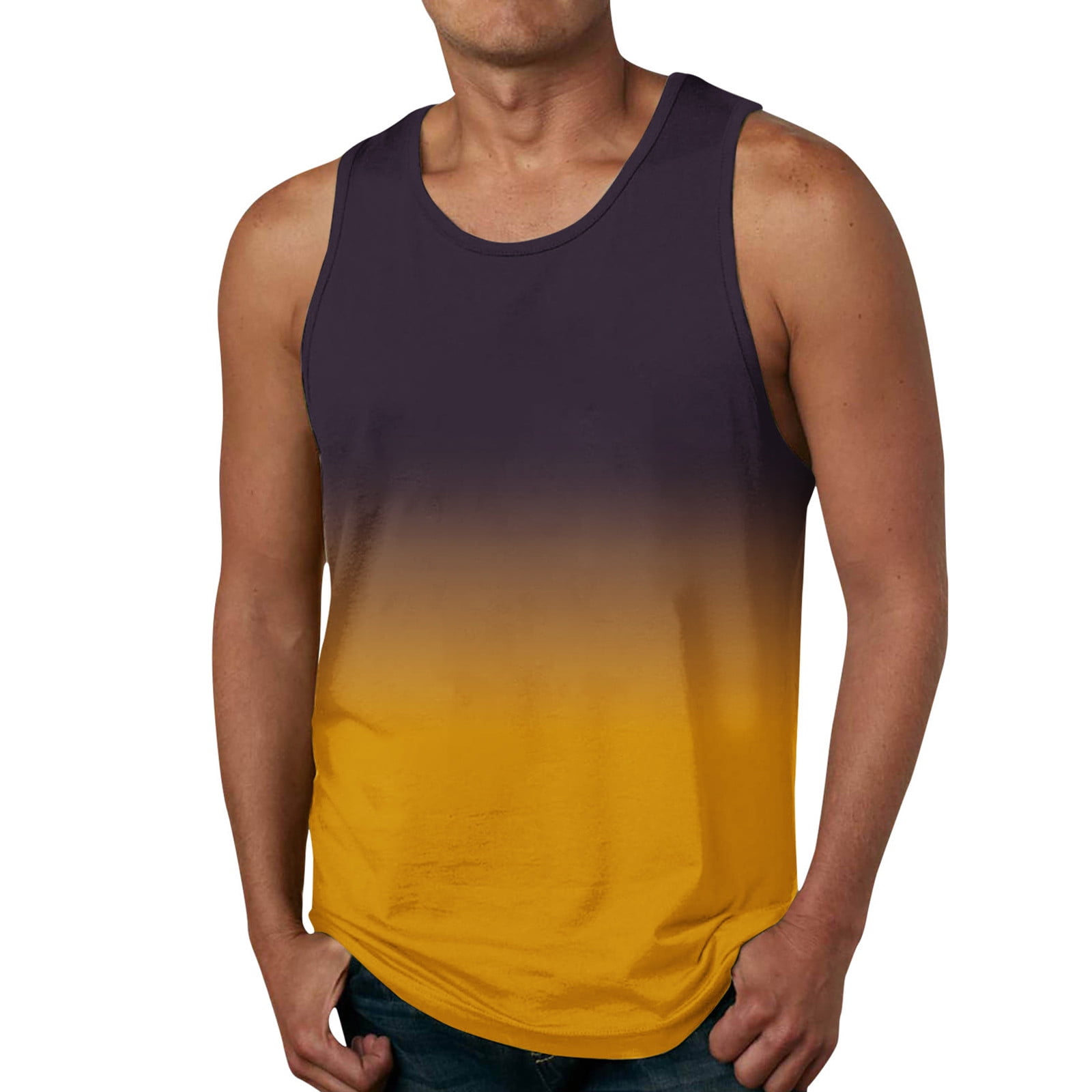 Kiittyyyy Men's Tank Tops Muscle Fit Shirts for Men Sleeveless Swim