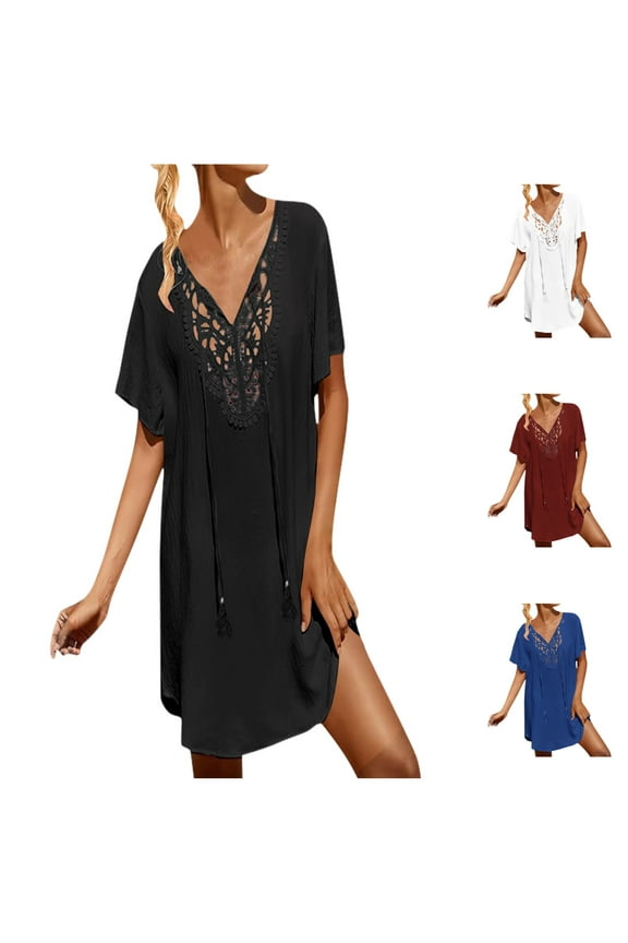 Swimsuit Cover up Girls - Bathing Suit Cover ups On Clearance, Long Sleeve Plus Size Pool Resort Wear Beach Cover ups Women