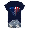 Kiittyyyy Usa Shirt Women American Flag Funny Cute White and Blue
