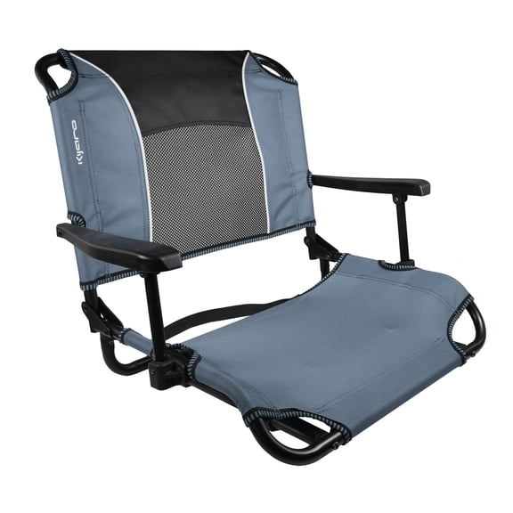 Kijaro Dual Lock Stadium Seat with Arms - Hallett Peak Gray