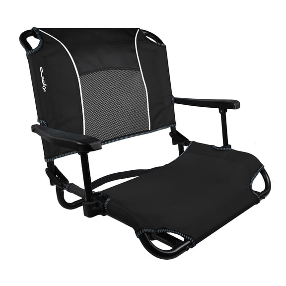Kijaro Dual Lock Stadium Seat with Arms - Vik Black