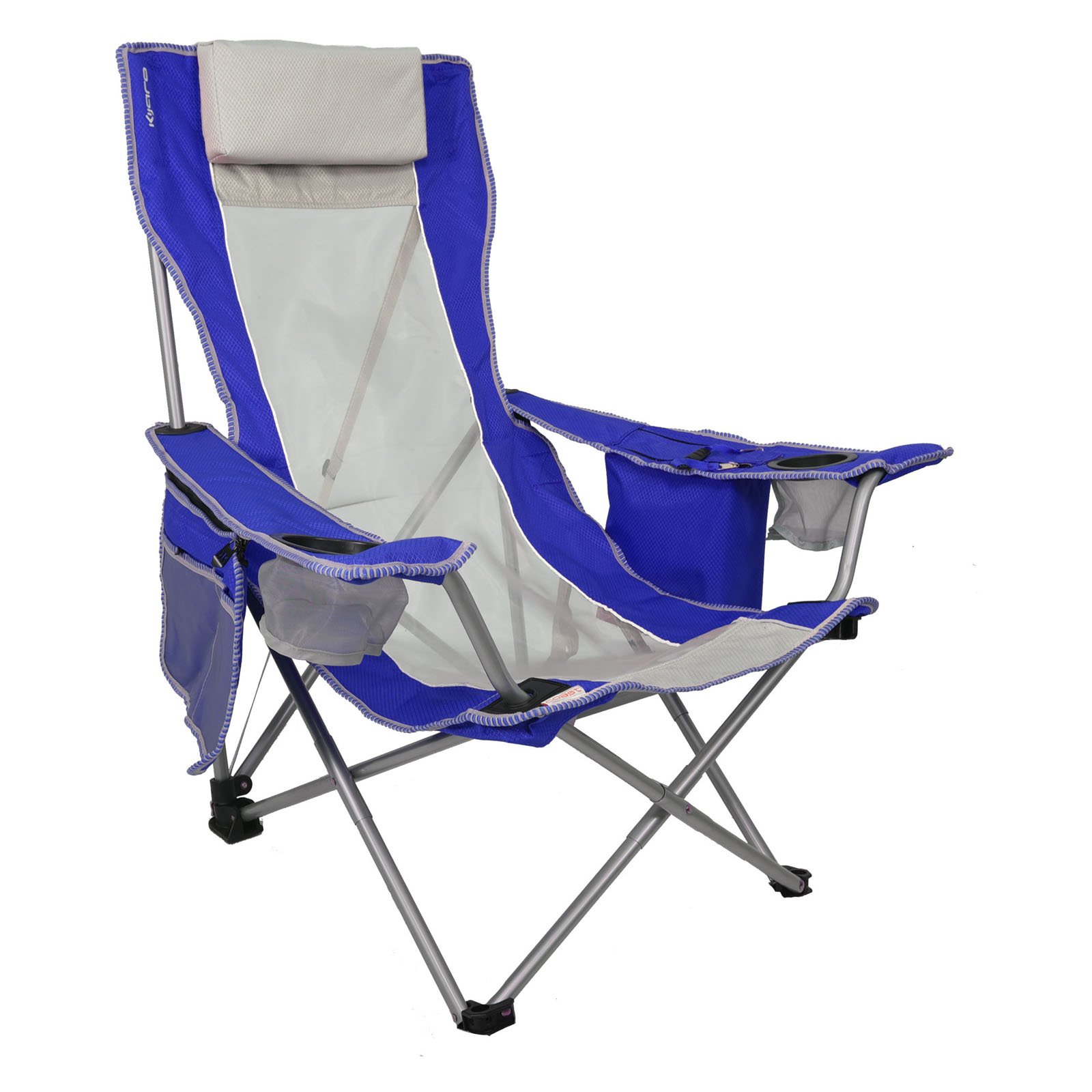 Kijaro Folding Polyester Beach Chair - Blue/Gray - image 1 of 8
