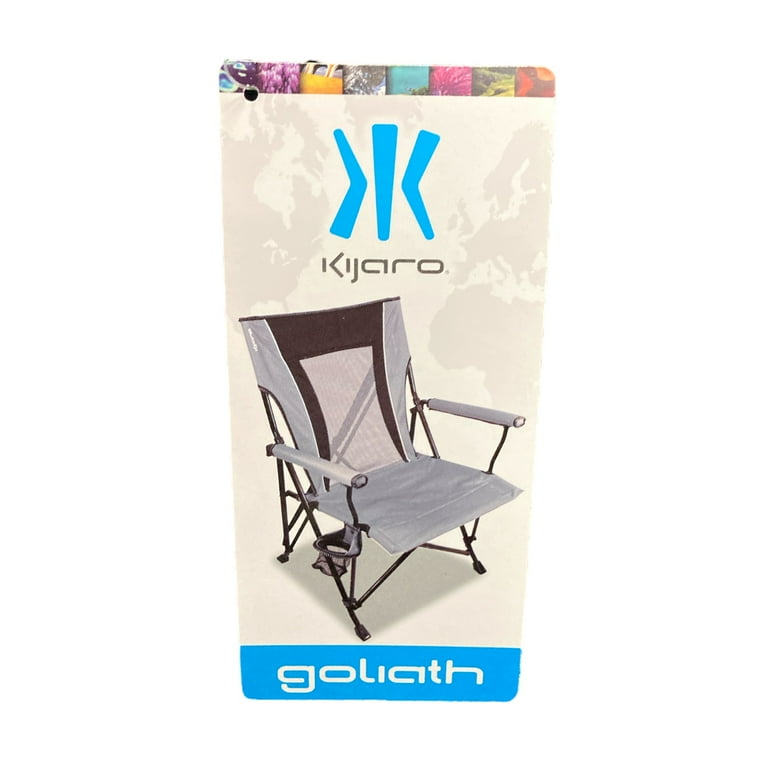 Kijaro Goliath Oversized Fold Arm Camping Chair with Wide Cup