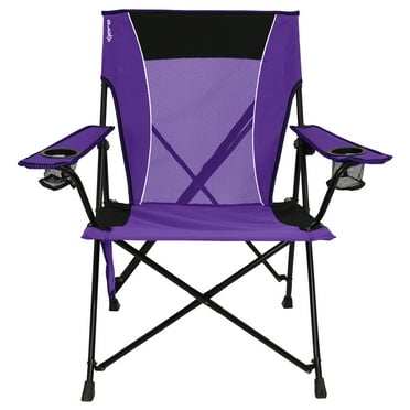 Kijaro Kawachi Dual Lock Portable Camping Chair for Outdoor, Strong Polyester, Purple