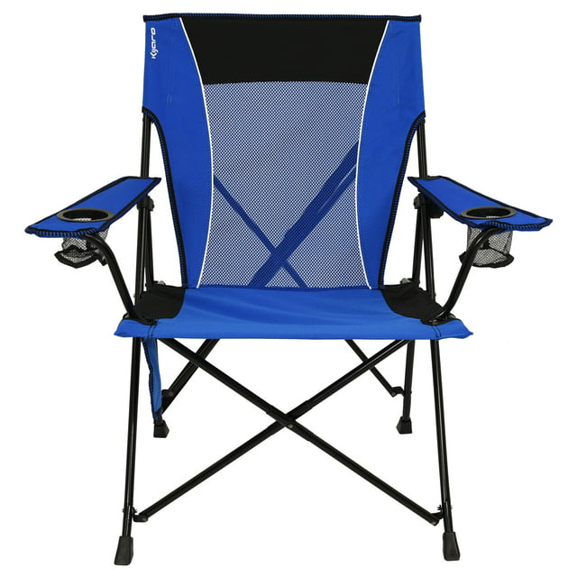 Kijaro Maldives Blue Recycled Repreve Fabric Dual Lock Camping Chair, 26 in. L x 35.5 in. W x 37 in" H, Weight 9.6 lbs.