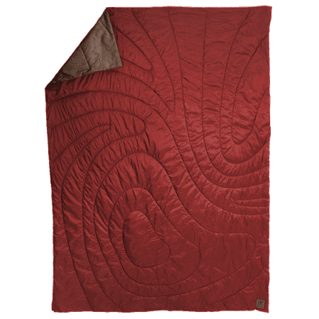 Kijaro Native Recycled Polyester Adult Camping Quilted Blanket, Warrens Red, Open Size 79" L x 55" W