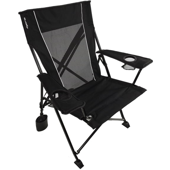 Kijaro Rok-It Sport Rocking Camping Chairs with Carry Bag, Vik Black