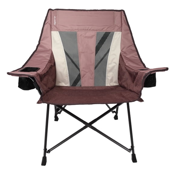Kijaro Vented Club Foldable Camping Chairs with Carry Bag, Dusted Cherrywood