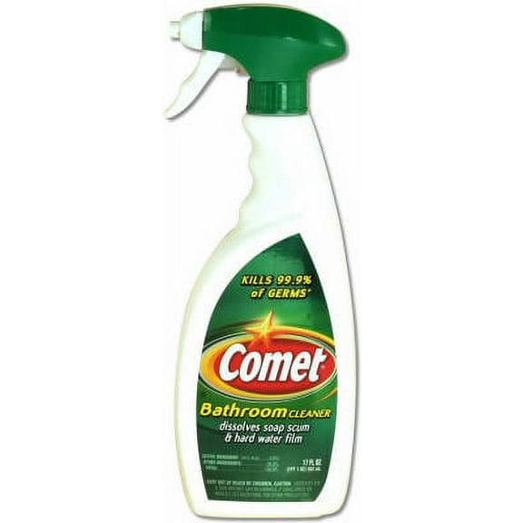 Kik-2PK Comet 17oz. bathroom cleaner with trigger spray. Cleans soap scum and