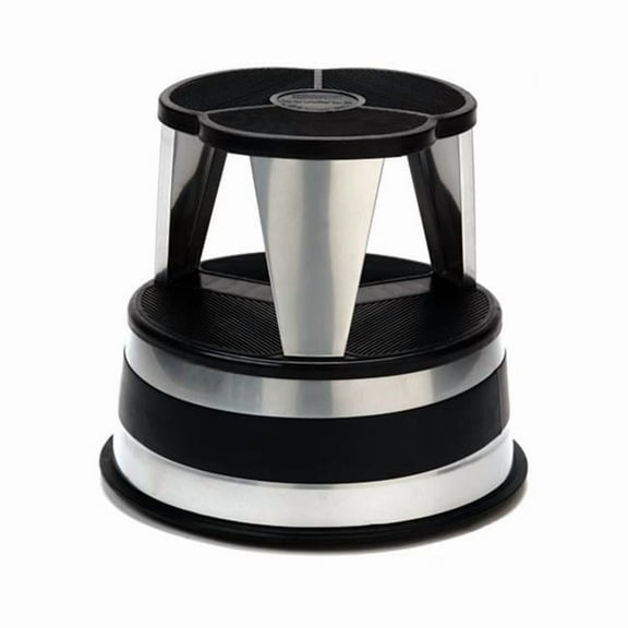 Kik Step Rolling Step Stool in Silver