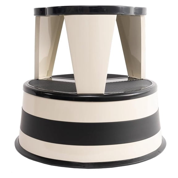 Kik Step Steel Step Stool - Two Step Stool, Holds 350 lbs (Beige)