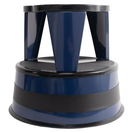 Kik Step Steel Step Stool - Two Step Stool, Holds 350 lbs (Blue)