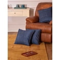 thumbnail image 1 of Kika Home Collections Handmade 16" x 16" Modern Dark Blue Solid Decorative Pillow Covers, 2 Count, 1 of 4