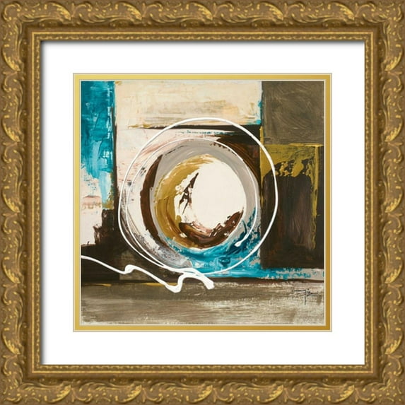 Kikani, Umang 12x12 Gold Ornate Wood Framed with Double Matting Museum Art Print Titled - Spherical II